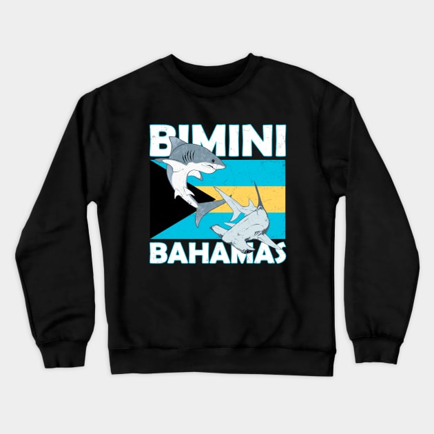 Biminin Bahamas Shark Sanctuary Crewneck Sweatshirt by NicGrayTees